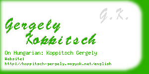 gergely koppitsch business card